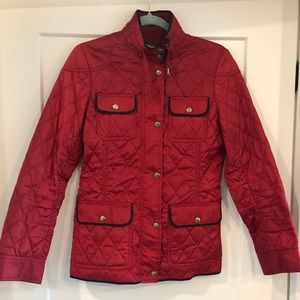 Banana Republic red quilted field jacket, small
